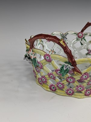 Lot 2059 - A Worcester porcelain table basket, circa 1770,...