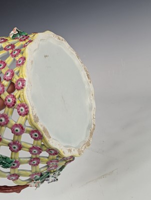 Lot 2059 - A Worcester porcelain table basket, circa 1770,...
