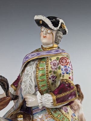 Lot 2068 - A Dresden porcelain figure of Count Bruhl's...