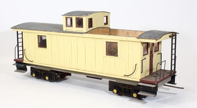 Lot 61 - A 5-inch gauge narrow gauge American caboose,...