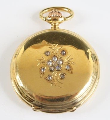 Lot 2562 - An 18ct gold lady's Longines full hunter...