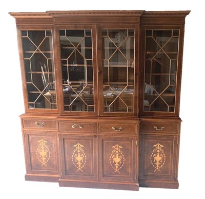 Lot 1178 - A good quality figured walnut and inlaid...