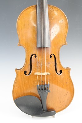 Lot 660 - A Continental violin, having a two piece maple...