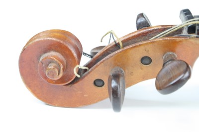 Lot 660 - A Continental violin, having a two piece maple...