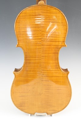 Lot 660 - A Continental violin, having a two piece maple...