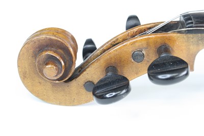 Lot 660 - A Continental violin, having a two piece maple...