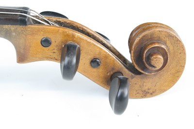 Lot 660 - A Continental violin, having a two piece maple...