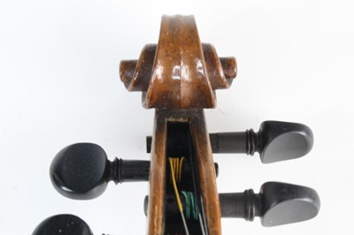 Lot 660 - A Continental violin, having a two piece maple...