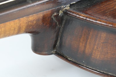 Lot 641 - A Continental violin, having a two-piece maple...