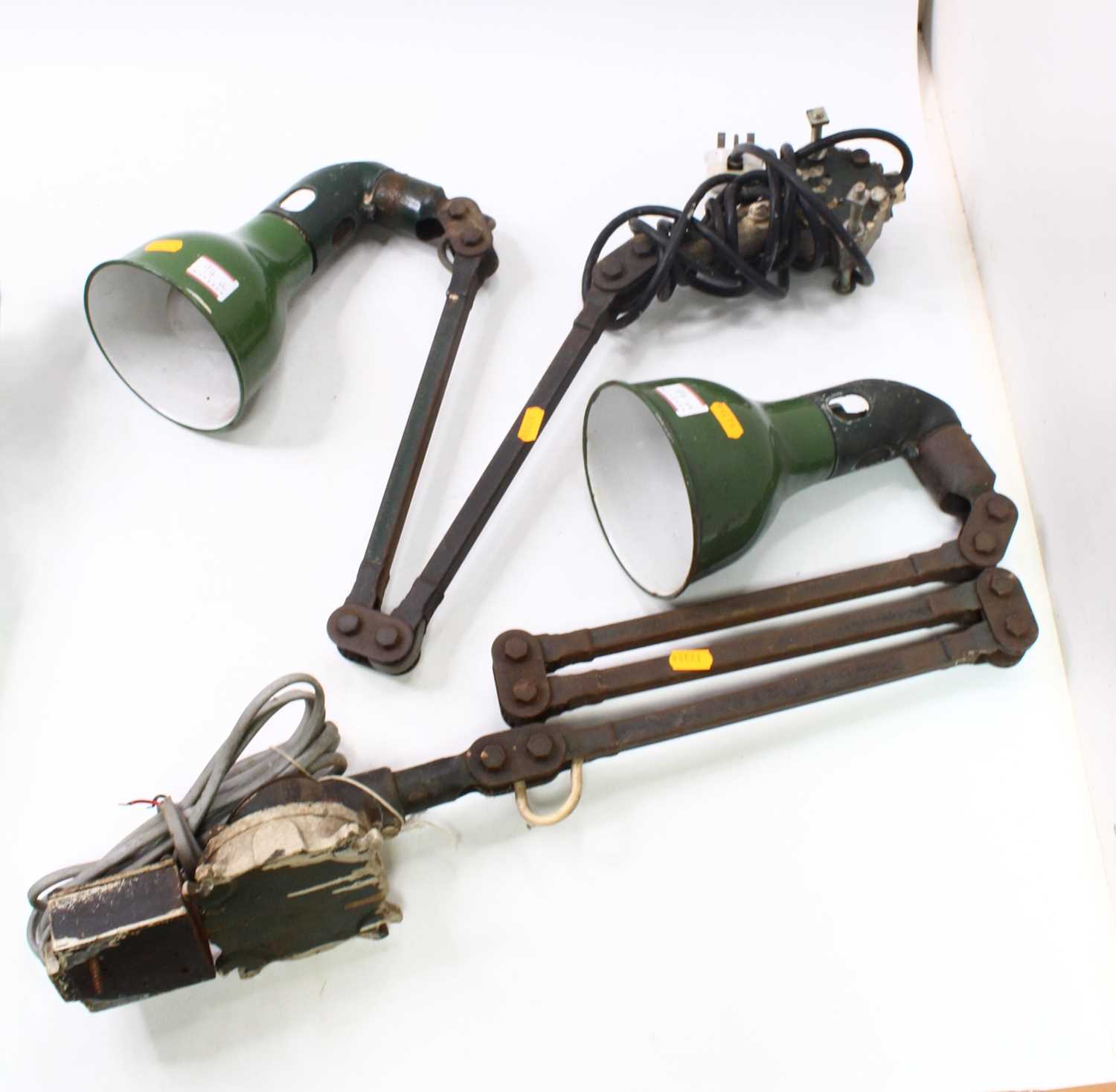 Lot 94 - Pair of Industrial Angle Poise Lamp,...