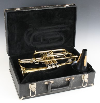 Lot 677 - A Blessing XL-CR brass cornet, serial no....