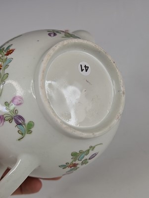 Lot 2031 - A Lowestoft porcelain teapot, circa 1790, of...