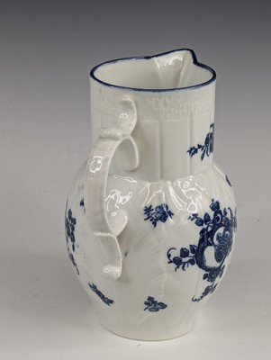 Lot 2060 - A Worcester porcelain mask jug, circa 1770, of...