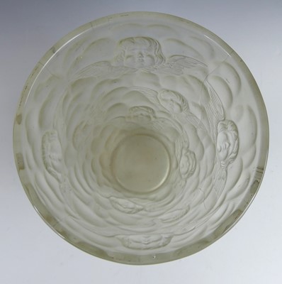Lot 75 - A moulded and frosted art glass vase, all-over...