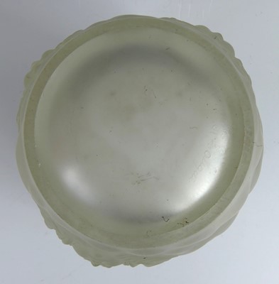 Lot 75 - A moulded and frosted art glass vase, all-over...
