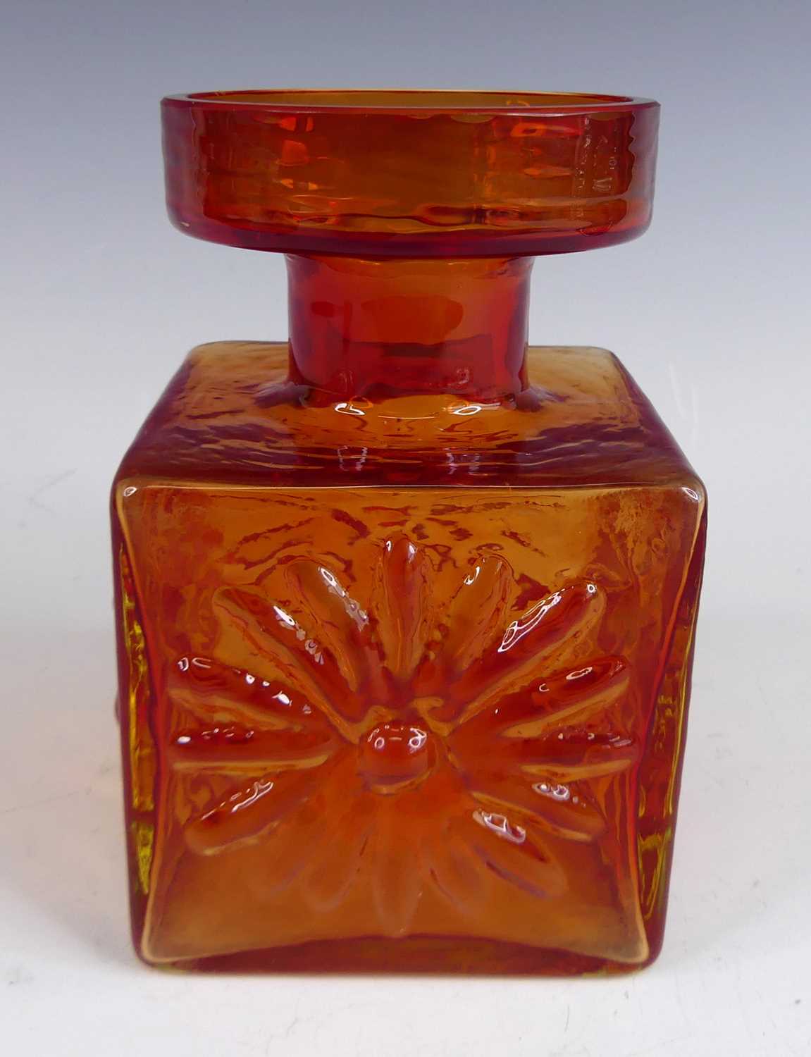 Lot 80 - A Dartington moulded glass squat vase, the...