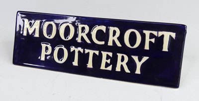 Lot 3 - A contemporary Moorcroft pottery desk name...
