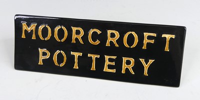 Lot 4 - A contemporary Moorcroft desk name plaque in...