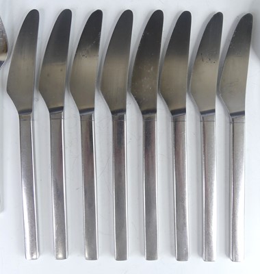 Lot 116 - A George Jensen stainless steel eight-place...