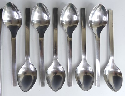Lot 116 - A George Jensen stainless steel eight-place...