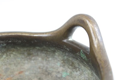 Lot 2067 - A Chinese wire inlaid bronze censer, 18th to...