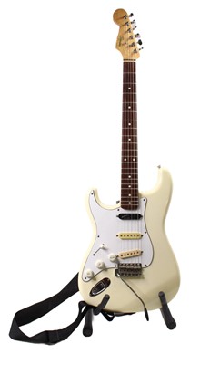 Lot 607 - A Fender Squier Stratocaster left handed...