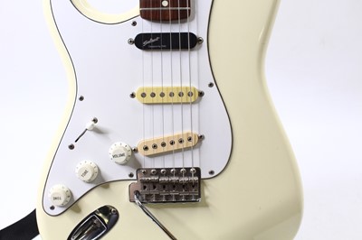 Lot 644 - A Fender Squier Stratocaster left handed...