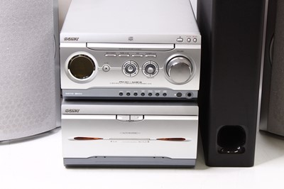 Lot 611 - A Sony MHC-W25 two box mini hifi components...