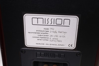 Lot 617 - A pair of Mission Model 752 2-way Reflex...