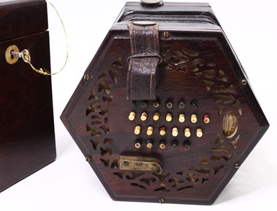 Lot 688 - A late Victorian Concertina of typical...