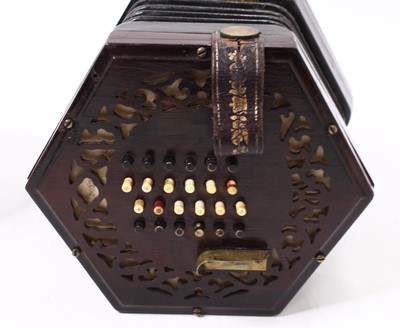 Lot 688 - A late Victorian Concertina of typical...