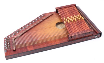 Lot 692 - An American auto harp bearing a label for...