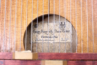 Lot 692 - An American auto harp bearing a label for...