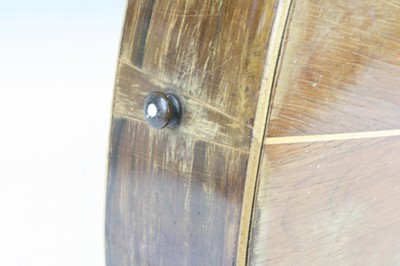 Lot 656 - An acoustic parlour guitar having a walnut...