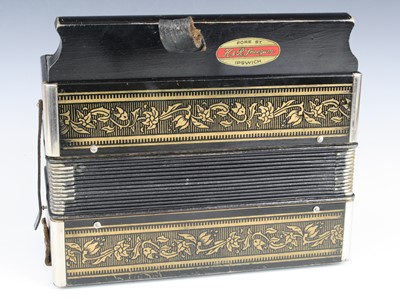 Lot 654 - A Hohner G Melodeon having a poker work type...