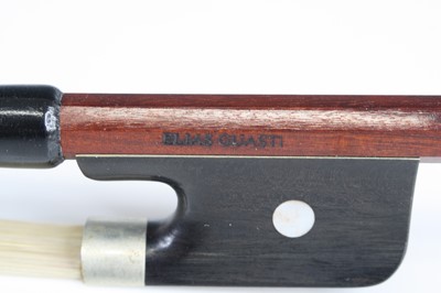 Lot 666 - A viola bow, the round Pernambuco stick with...