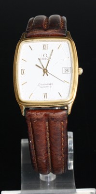 Lot 269 - A gent's gold plated Omega Seamaster quartz...