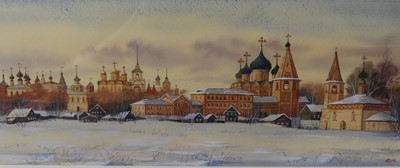 Lot 1111 - Late 20th century school - A Russian town in...