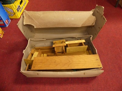Lot 1568 - ELF Toys No. 54 boxed wooden fort Sioux with a...