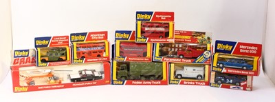 Lot 1406 - A collection of 10 later issued boxed Dinky...