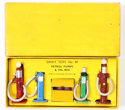 Lot 1081 - Dinky Toys, No.049 Petrol Pump Set, post-war...