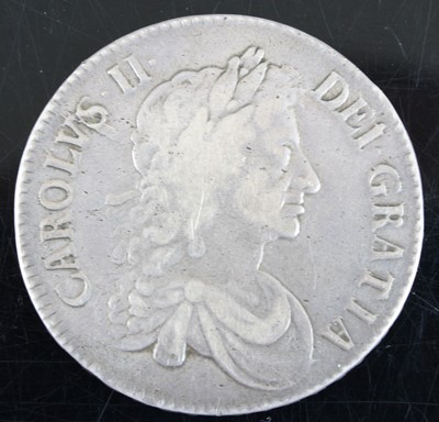 Lot 2002 - England, 1672 crown, Charles II third laureate...