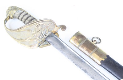 Lot 502 - A British 1827 pattern Naval Officer's sword,...