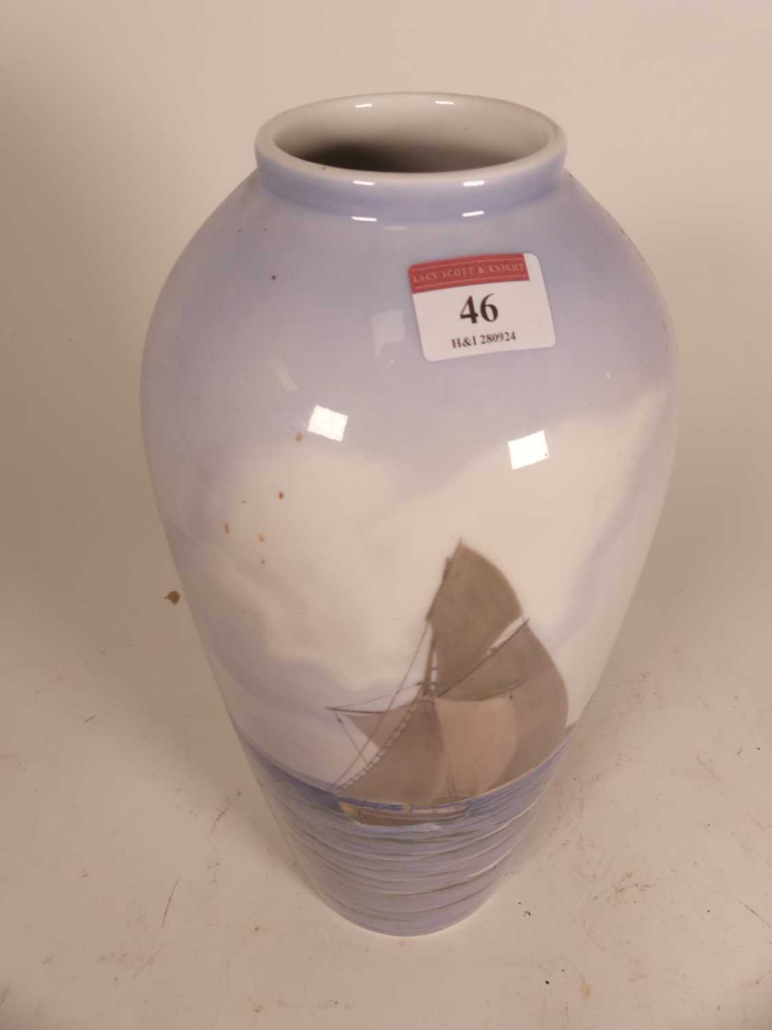 Lot 46 - A Bing & Grøndahl porcelain vase, decorated...