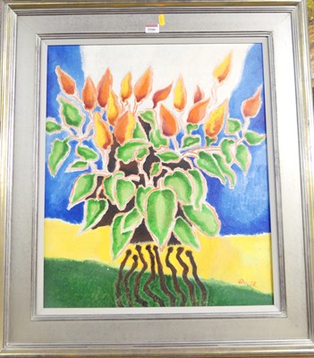 Lot 1046 - 1970s Polish school - still life with flowers...
