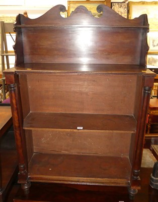 Lot 1258 - A 19th century mahogany freestanding open...