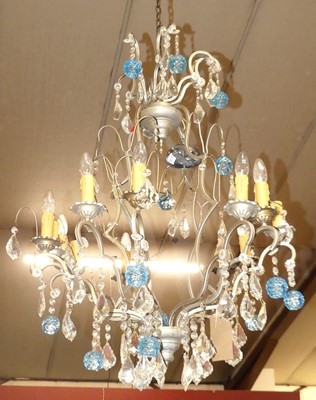 Lot 1278 - A contemporary silvered metal hanging...