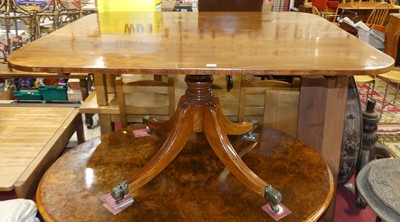 Lot 1283 - A Regency flame mahogany round cornered...
