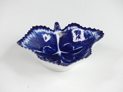 Lot 2055 - A Bow blue and white porcelain pickle dish,...