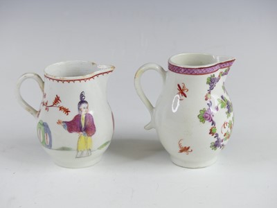 Lot 2068 - A Lowestoft porcelain sparrow beak jug, circa...